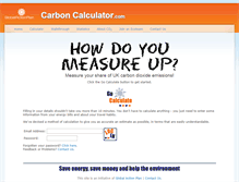 Tablet Screenshot of carboncalculator.com
